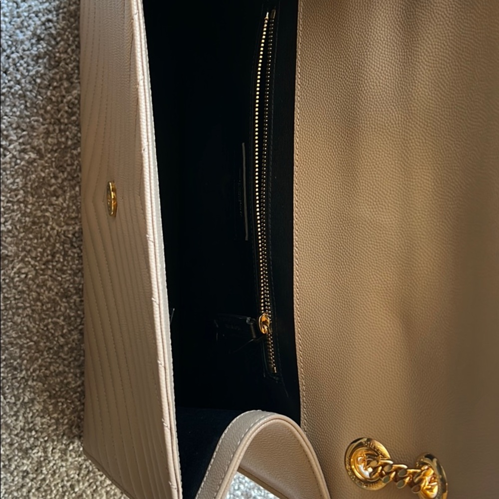 YSL Monogram Envelope Satchel Matelasse Chevron - Picture 7 of 7